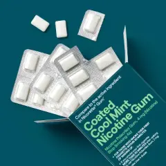 Coated Nicotine 4mg Gum Stop Smoking Aid - Cool Mint - 100ct - up&up&trade;