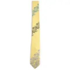 TheDapperTie Men's Gold And Royal Blue Paisley 2.25 Inch Wide And 58 Inch Long Slim Necktie