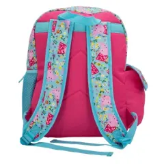 Peppa Pig 16 Backpack, Girls Travel Bag Featuring Flip Sequins & 3D Molded Satin Front Zip Pocket, Pink
