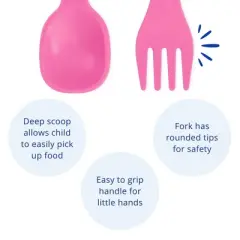 Re-Play 4pc Recycled Fork and Spoon Set Lavender and Pink