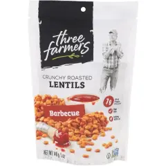 Three Farmers Food Inc Snack Lentil Barbeque - Case of 6 - 140 gm