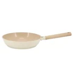 Gibson Elite Folkstone Ceramic Nonstick Cast Aluminum Frypan in Beige