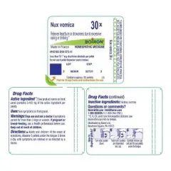 Nux Vomica 30X by Boiron Homeopathic Single Medicine For Digestive  -  80 Pellet