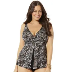 Swimsuits for All Women&rsquo;s Plus Size V-Neck Twist Tankini Top