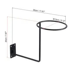 Unique Bargains Metal Rust-proof Durable Wall Mount Helmet Holder 2 Pcs