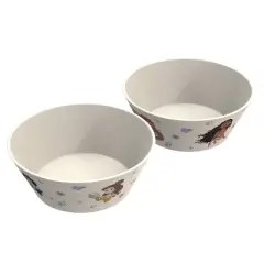 Zak Designs 2pk 6" Princess Melamine Bamboo Bowl Set