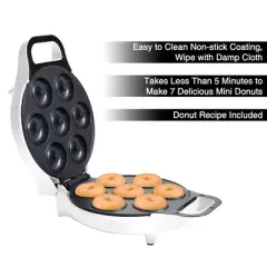 Hastings Home Mini Donut Maker Electric Appliance &ndash; White
