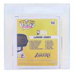Funko POP LA Lakers NBA | Lebron White Jersey | Graded AFA 9