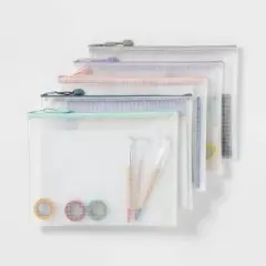 15pk Letter Size Zip Pouches, Teacher Supplies - up&up&trade;