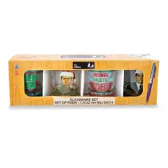 Silver Buffalo The Office Dunder Mifflin Holiday 1.5-Ounce Mini Shot Glasses | Set of 4