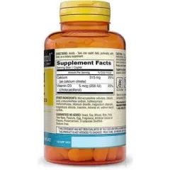 Mason Natural Calcium Citrate With Vitamin D3, Caplets