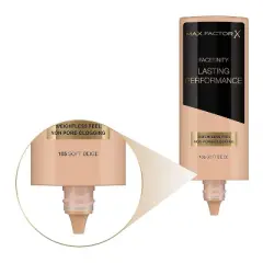 Max Factor  X FACEFINITY Lasting Performance Foundation (105 SOFT BEIGE) Natural Look | Weightless Feeling Skin | Smudge-Proof Formula