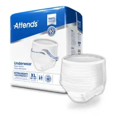 Attends Care Disposable Underwear Pull On with Tear Away Seams X-Large, APV40100, 25 Ct