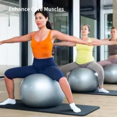 Toyzone World Grey Cardio Fitness Yoga Balance Ball