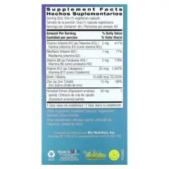 Bio Nutrition Healthy Hair with Biotin 10,000 Plus, 60 Vegetarian Capsules