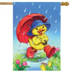 April Showers Duck Spring House Flag Umbrella 28" x 40" Briarwood Lane