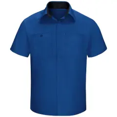 Red Kap&reg; Men's Short Sleeve Performance Plus Shop Shirt With Oilblok Technology