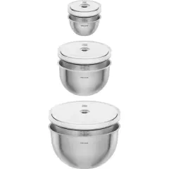 ZWILLING Fresh & Save BOWLS 3-pc Stainless Steel Vacuum Bowl Set
