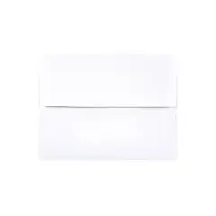 JAM Paper A2 Foil Lined Invitation Envelopes 4.375 x 5.75 White with Red Foil 72158