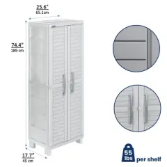 Large Storage Cabinet Light Gray - Inval