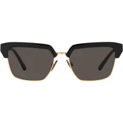Dolce & Gabbana DG 6185 501/87 Unisex Square Sunglasses Black/Gold 55mm