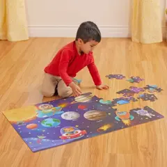 B. toys - Floor Puzzles Gigantic Jigsaw - Solar System, Ocean, Dinosaur - 3pk - 144pc