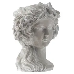 Chery Life Cement Bust Wall Planter - Indoor Outdoor Home Garden Decor, 8" x 9" x 11.5"