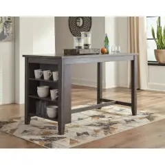 Caitbrook Rectangular Dining Room Counter Table Dark Gray - Signature Design by Ashley
