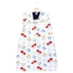 Hudson Baby Infant Girl Plush Faux Fur Sleeping Bag, Wearable Blanket, Wildflower