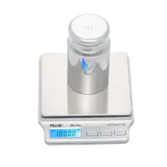American Weigh Scales SC Series Stainless Steel High Precision Digital Back-lit LCD Display Food Pocket Scale 2KG x 0.1g