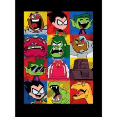 Teen Titans Go Character Squares Black Graphic Tee Toddler Boy to Youth Boy