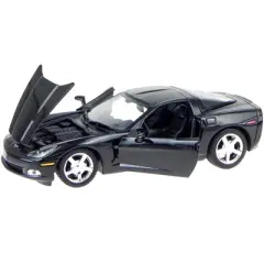 2005 Chevrolet Corvette C6 Coupe Black 1/24 Diecast Car Model by Motormax