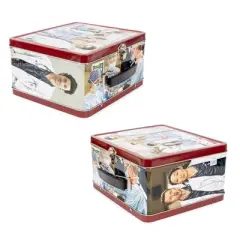 Toynk Grey's Anatomy Cast Metal Tin Lunch Box Tote | 8 x 7 x 4 Inches