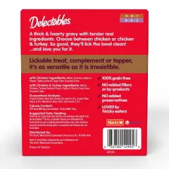 Delectables Turkey and Chicken Flavor Lickable Treat Gravy Variety Pack Cat Treats - 16.8oz/12ct