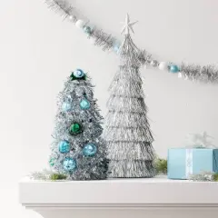 8" Christmas Tinsel Tree with Flower - Wondershop&trade;