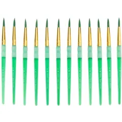 Royal & Langnickel Big Kid's Choice Brushes, Round Type, Short Handle, Size 6, Pack of 12