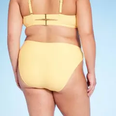 Women's Side-Tie Mid-Rise Cheeky High Leg Bikini Bottom - Wild Fable&trade; Yellow