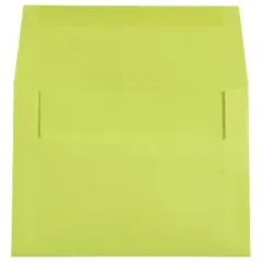 JAM Paper A7 Colored Invitation Envelopes 5.25 x 7.25 Ultra Lime Green 96151