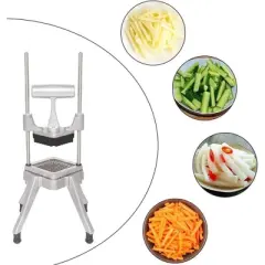 ROVSUN Commercial Vegetable Chopper French Fry Cutter with 1/2", 3/8", 1/4" & 8-Wedge Blades for Restaurant, Home & Kitchen