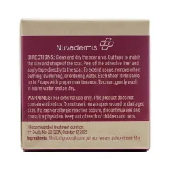 Nuvadermis Silicone Medical Grade Reusable Scar Tape - Clear - 60" Roll