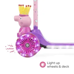Peppa Pig 3D Tilt and Turn Scooter with Light Up Deck and Wheels