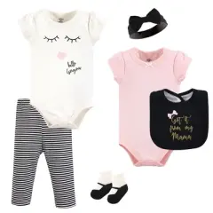 Little Treasure Baby Girl Layette 6-Piece Set, Mama