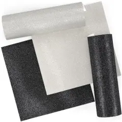 Arteza Glitter Paper, 12"x12" Black and White - 24 Sheets