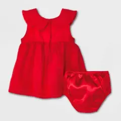 Baby Girls' Organza Embroidered Dress - Cat & Jack&trade; Red