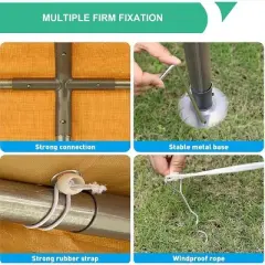 10x20 FT Carport, Heavy Duty Car Canopy with Removable Sidewalls, Doors and Ventilated Window, Portable Garage, Waterproof and UV Protection Garage