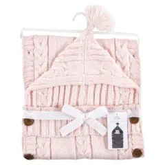 Hudson Baby Infant Girl Knitted Baby Lounge Stroller Wrap Sack, Blushing Bride, One Size