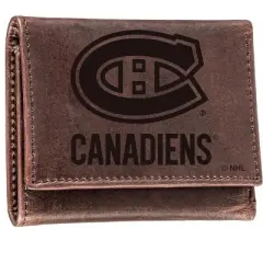 Evergreen Montreal Canadiens Crazy Horse Collection Tri-Fold Wallet