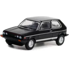 1983 Volkswagen Golf Mk1 GTI Black with Silver Stripes "Hot Hatches" Series 2 1/64 Diecast Model Car by Greenlight