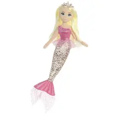 Aurora Sea Sparkles Jungle 18" Cheetah Pink Mermaid Pink Stuffed Doll