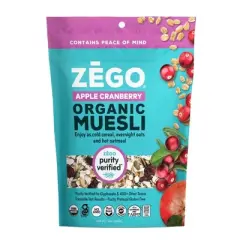 Zego Apple Cranberry Organic Muesli - Case of 5/13 oz